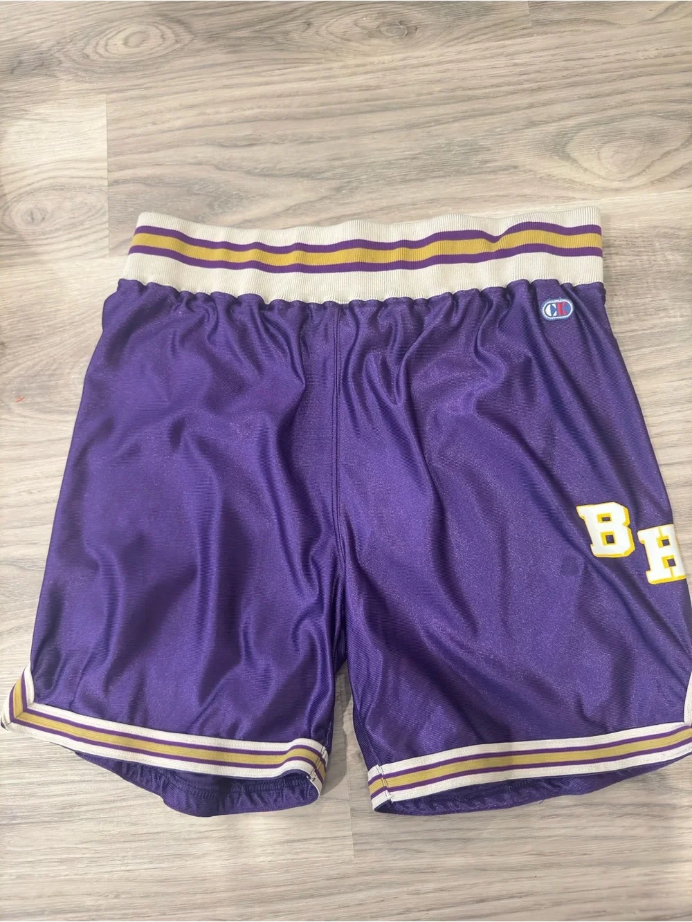 Cliff Keen Athletic Purple Shorts with Gold Trim